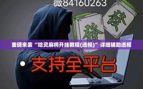 重磅来袭“哈灵麻将开挂教程(透视)”详细辅助透视