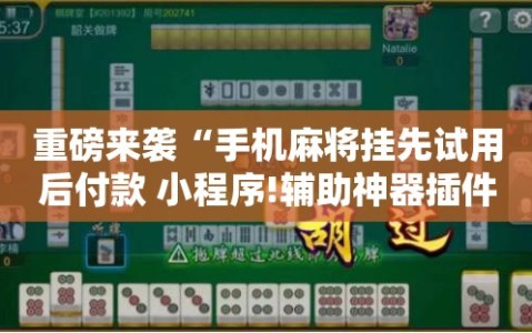 重磅来袭“手机麻将挂先试用后付款 小程序!辅助神器插件下载