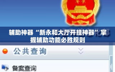 辅助神器“新永和大厅开挂神器”掌握辅助功能必胜规则