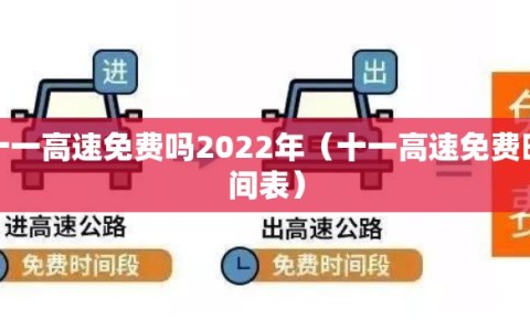 十一高速免费吗2022年（十一高速免费时间表）