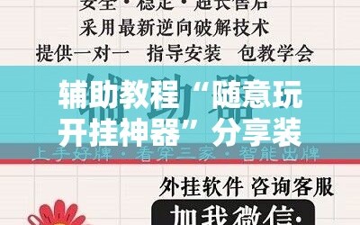 辅助教程“随意玩开挂神器”分享装挂详细步骤