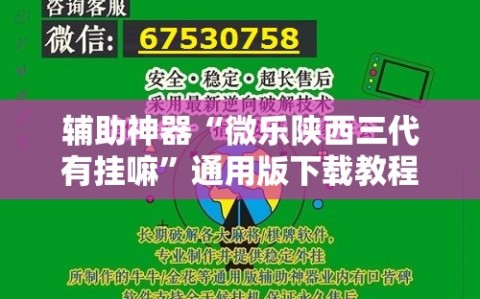 辅助神器“微乐陕西三代有挂嘛”通用版下载教程!