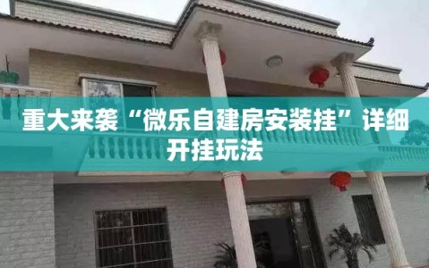 重大来袭“微乐自建房安装挂”详细开挂玩法