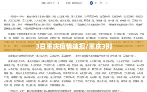 3日重庆疫情速报/重庆3例
