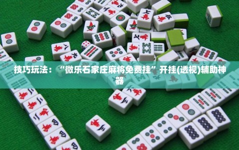 技巧玩法：“微乐石家庄麻将免费挂”开挂(透视)辅助神器