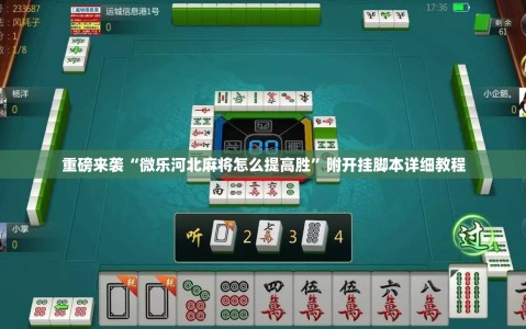 重磅来袭“微乐河北麻将怎么提高胜”附开挂脚本详细教程
