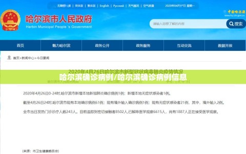 哈尔滨确诊病例/哈尔滨确诊病例信息