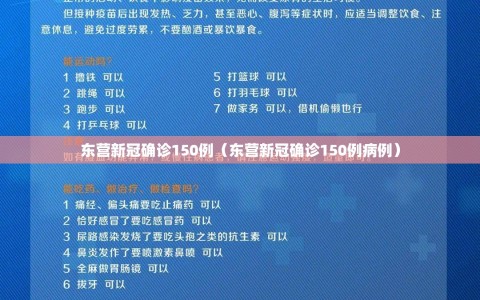东营新冠确诊150例（东营新冠确诊150例病例）