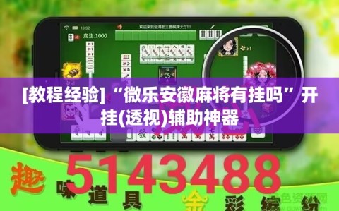 [教程经验]“微乐安徽麻将有挂吗”开挂(透视)辅助神器