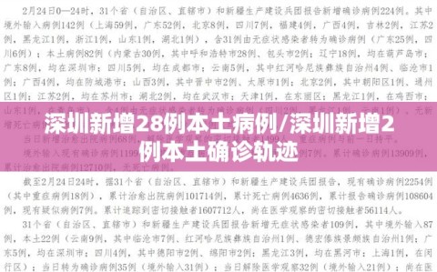 深圳新增28例本土病例/深圳新增2例本土确诊轨迹