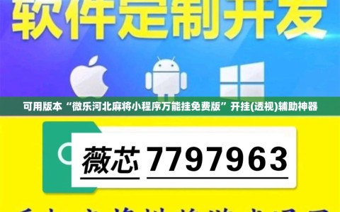 可用版本“微乐河北麻将小程序万能挂免费版”开挂(透视)辅助神器