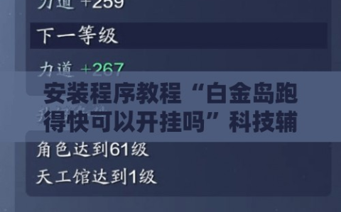安装程序教程“白金岛跑得快可以开挂吗”科技辅助神器手机版教程