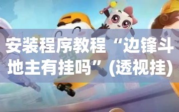 安装程序教程“边锋斗地主有挂吗”(透视挂)辅助透视教程