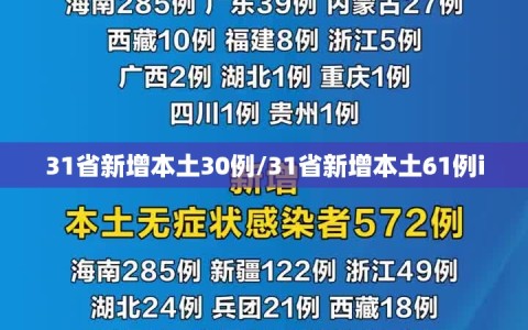 31省新增本土30例/31省新增本土61例i