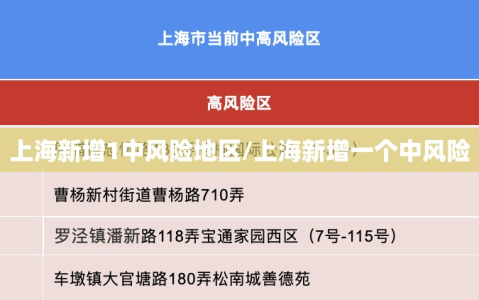 上海新增1中风险地区/上海新增一个中风险