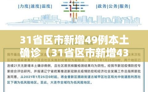 31省区市新增49例本土确诊（31省区市新增43例本土确诊）