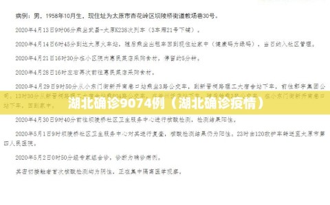湖北确诊9074例（湖北确诊疫情）