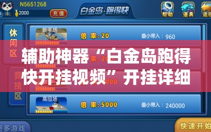 辅助神器“白金岛跑得快开挂视频”开挂详细安装教程