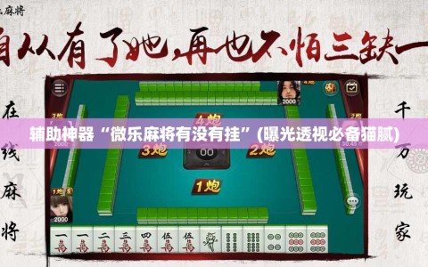 辅助神器“微乐麻将有没有挂”(曝光透视必备猫腻)