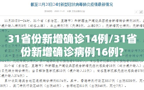 31省份新增确诊14例/31省份新增确诊病例16例?