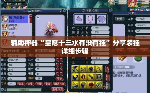 辅助神器“皇冠十三水有没有挂”分享装挂详细步骤