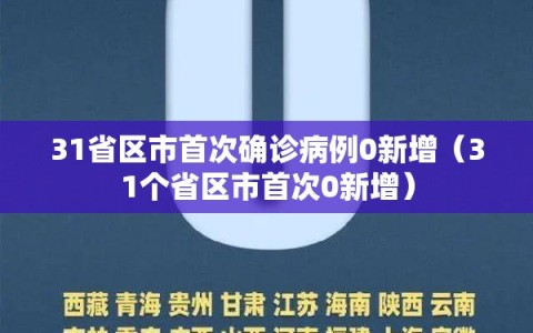 31省区市首次确诊病例0新增（31个省区市首次0新增）