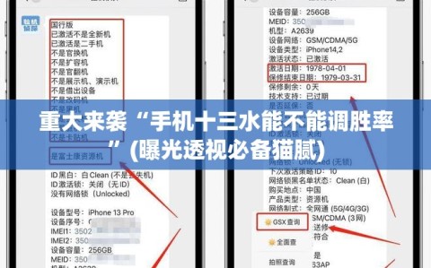 重大来袭“手机十三水能不能调胜率”(曝光透视必备猫腻)