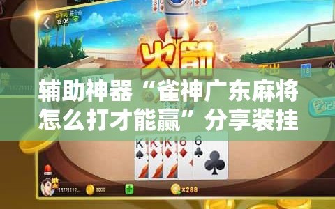 辅助神器“雀神广东麻将怎么打才能赢”分享装挂详细步骤