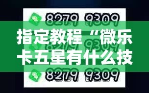 指定教程“微乐卡五星有什么技巧”分享装挂详细步骤