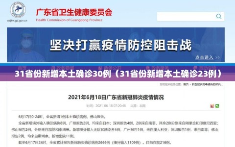 31省份新增本土确诊30例（31省份新增本土确诊23例）
