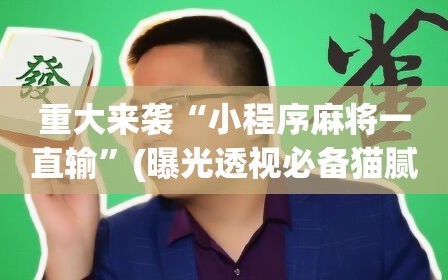 重大来袭“小程序麻将一直输”(曝光透视必备猫腻)