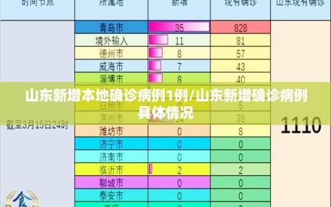 山东新增本地确诊病例1例/山东新增确诊病例具体情况