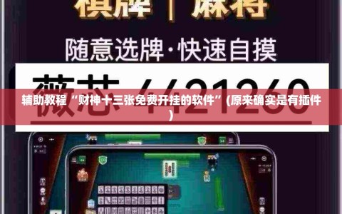 辅助教程“财神十三张免费开挂的软件”(原来确实是有插件)