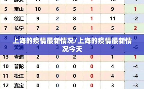上海的疫情最新情况/上海的疫情最新情况今天