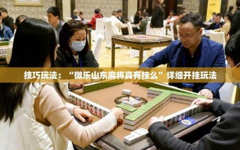技巧玩法：“微乐山东麻将真有挂么”详细开挂玩法