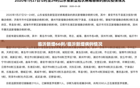 临沂新增66例/临沂新增病例情况