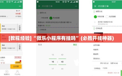 [教程经验]“微乐小程序有挂吗”(必胜开挂神器)
