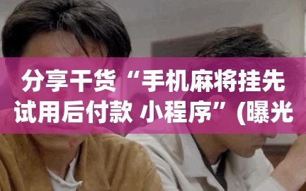 分享干货“手机麻将挂先试用后付款 小程序”(曝光透视必备猫腻)
