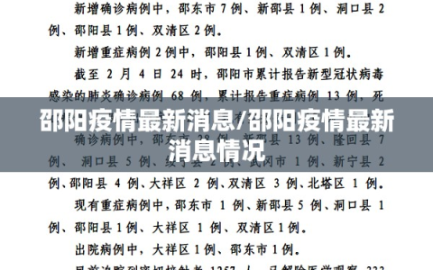 邵阳疫情最新消息/邵阳疫情最新消息情况