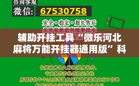 辅助开挂工具“微乐河北麻将万能开挂器通用版”科技辅助神器手机版教程