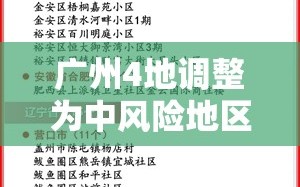 广州4地调整为中风险地区/广州再增一地中风险