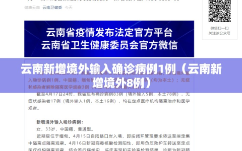 云南新增境外输入确诊病例1例（云南新增境外8例）