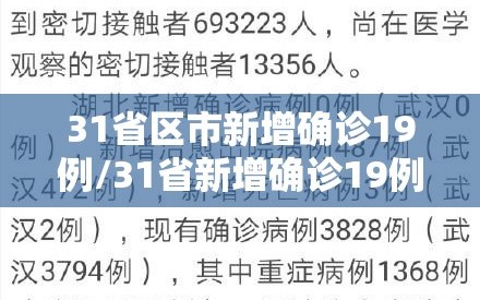31省区市新增确诊19例/31省新增确诊19例?