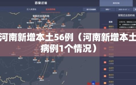 河南新增本土56例（河南新增本土病例1个情况）
