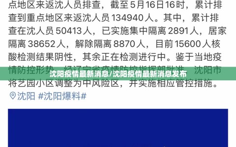 沈阳疫情最新消息/沈阳疫情最新消息发布