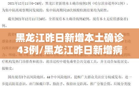 黑龙江昨日新增本土确诊43例/黑龙江昨日新增病例