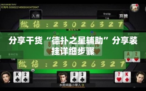 分享干货“德扑之星辅助”分享装挂详细步骤