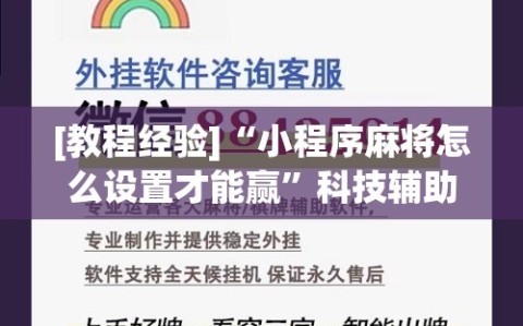 [教程经验]“小程序麻将怎么设置才能赢”科技辅助神器手机版教程