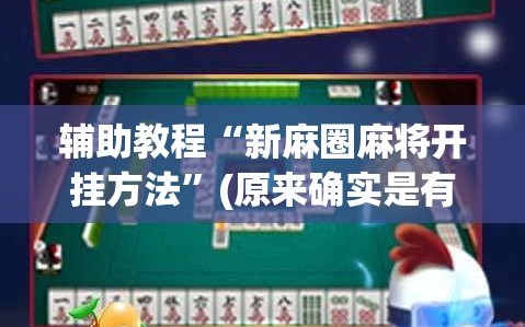 辅助教程“新麻圈麻将开挂方法”(原来确实是有插件)