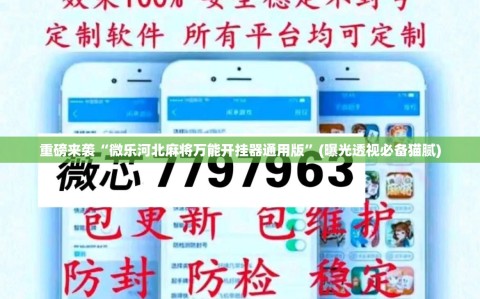 重磅来袭“微乐河北麻将万能开挂器通用版”(曝光透视必备猫腻)